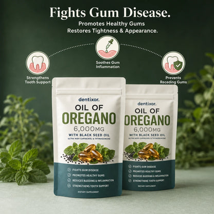 DENTIXOR OREGANO & BLACK SEED OIL - ELIMINATES GUM DISEASE