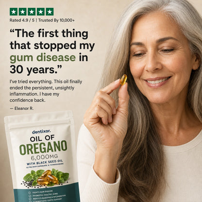 DENTIXOR OREGANO & BLACK SEED OIL - ELIMINATES GUM DISEASE