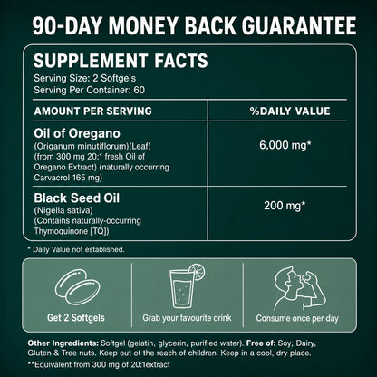DENTIXOR OREGANO & BLACK SEED OIL - ELIMINATES GUM DISEASE
